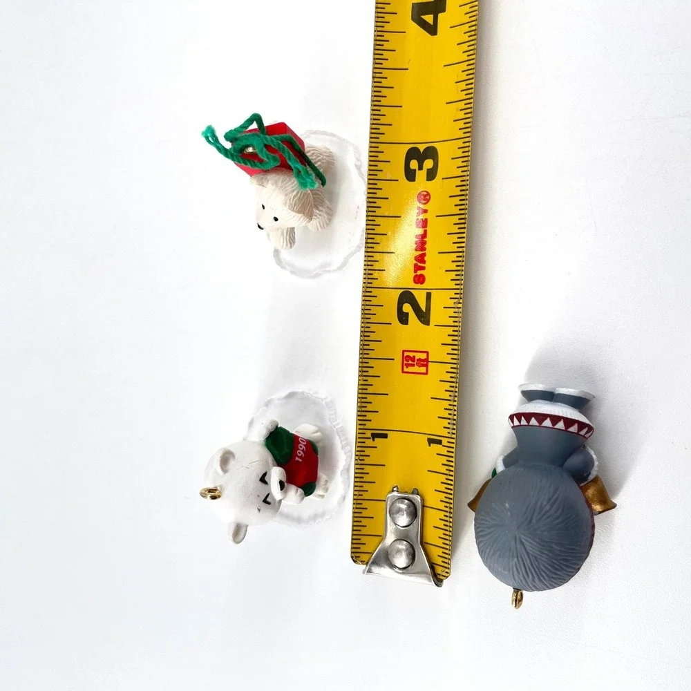 Vintage 1990 Hallmark Christmas Ornaments Polar Bear Arctic Trio Set of 3